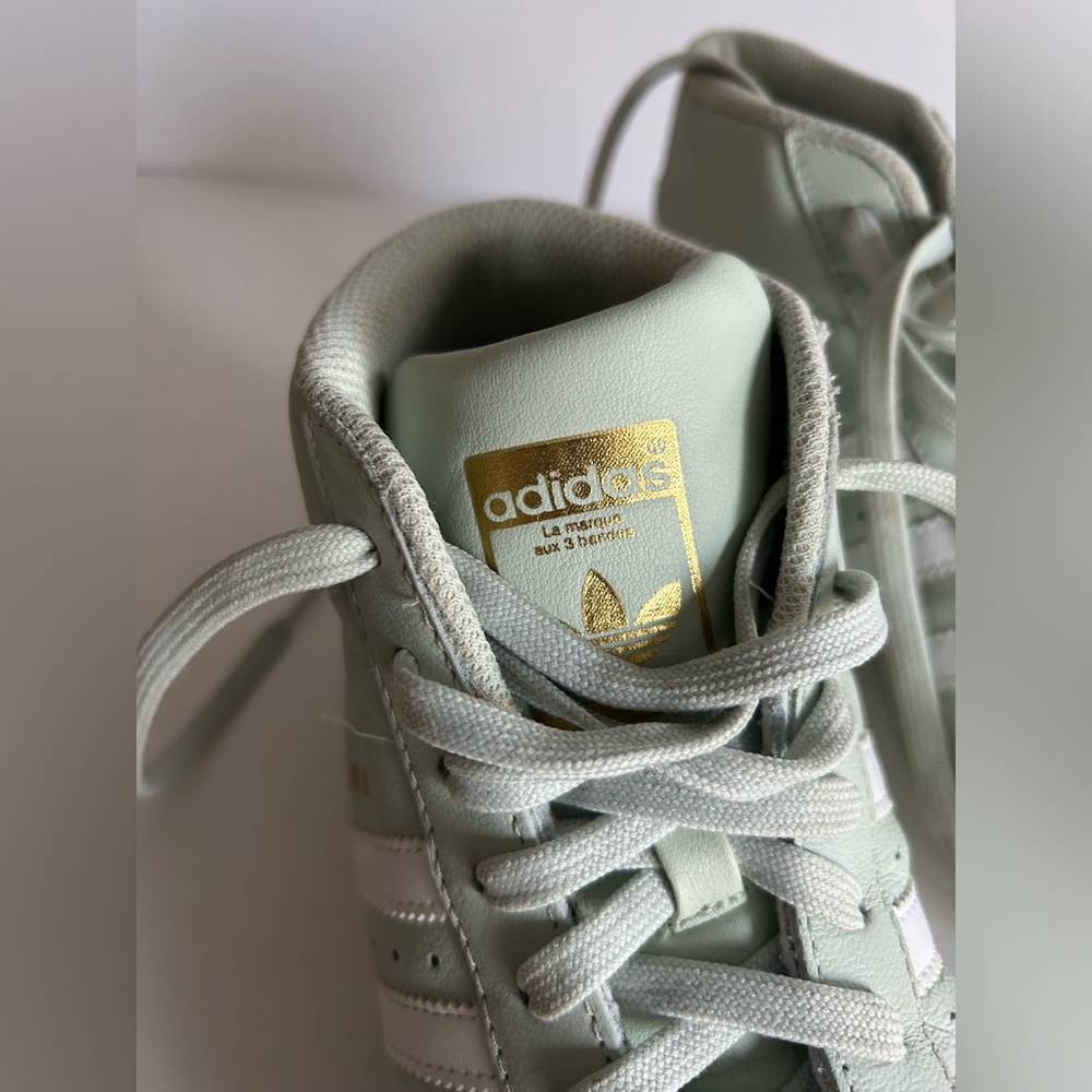 Adidas Originals Pro Model Shell Toe Mint/White/Gold Sneaker Men’s 5 1/2 - Picture 10 of 11